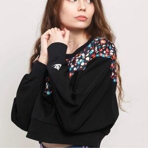Floral heritage crop Sweatshirt